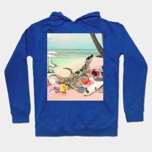 Funny Bearded Dragon Lizard Beach Hoodie